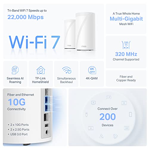 TP-Link Tri-Band WiFi 7 Mesh System Deco BE85 - Image 2