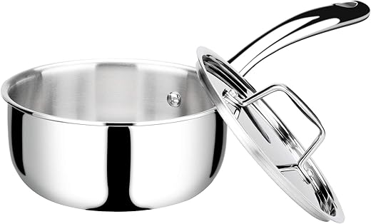 duxtop Tri-Ply Stainless Steel Saucepan, 1.6 Quart