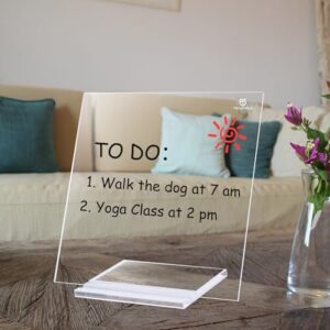 TSJ OFFICE Acrylic Dry Erase Board With Stand