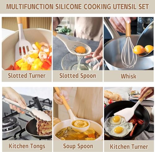 Umite Chef Silicone Cooking Utensils Set With Holder - Image 3