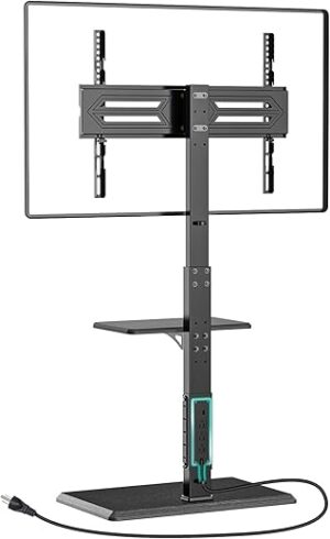 WALI Universal Floor TV Stand With Power Outlet