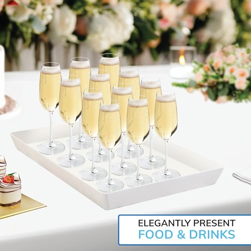 US Acrylic Avant White Plastic Serving Trays Set - Image 5