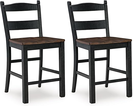 Signature Design by Ashley Valebeck Rustic Counter Height Bar Stool Set