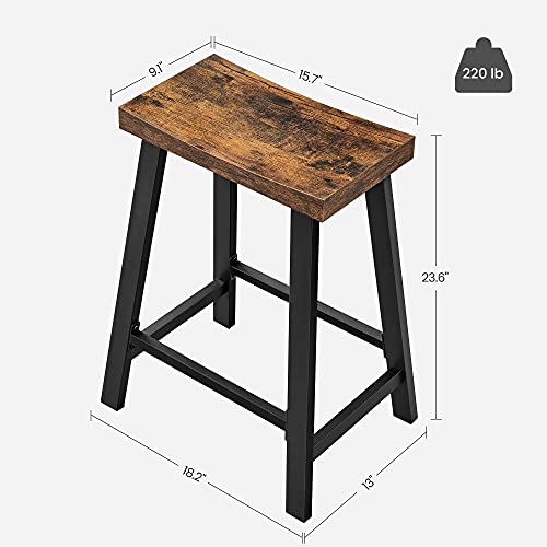 VASAGLE Bar Stools, Set Of 2 With Footrest - Image 3