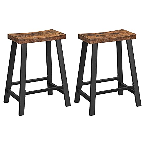 VASAGLE Bar Stools, Set Of 2 With Footrest - Image 2