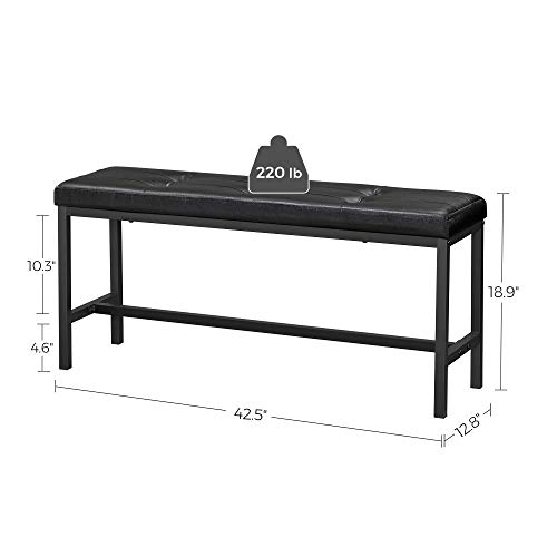 VASAGLE Dining Ottoman Bench With PU Leather, UKTB034B81 - Image 2