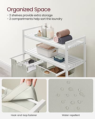 VASAGLE Laundry Hamper With 2 Removable Bags UBLH211W01 - Image 4
