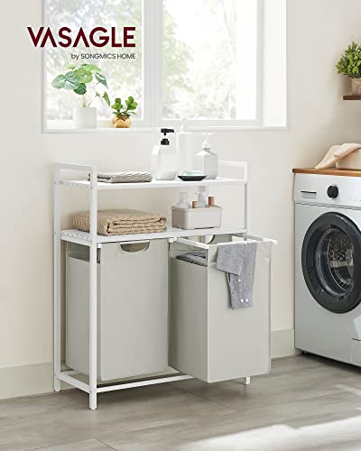 VASAGLE Laundry Hamper With 2 Removable Bags UBLH211W01 - Image 2