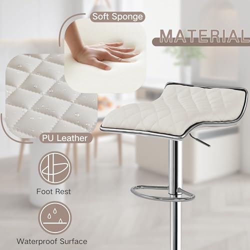 VECELO Bar Stools Set, Adjustable Bar Stools - Image 4