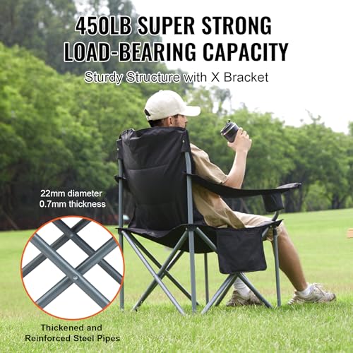 VEVOR Oversized Camping Folding Chair With Quad Lumbar - Image 5