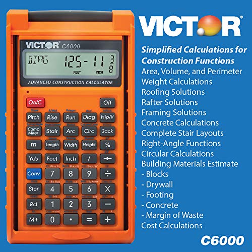 Victor C6000 Advanced Construction Calculator With Case - Image 2