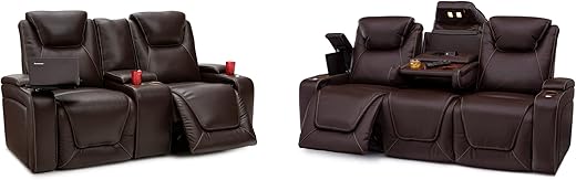 Seatcraft Vienna Leather Home Theater Sofa Recliner