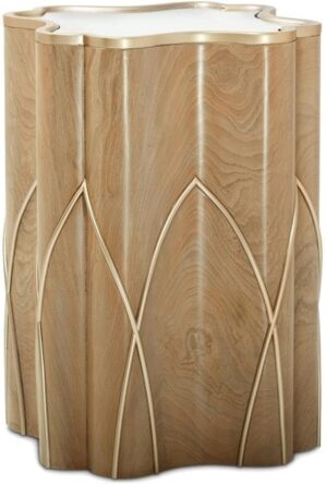 Michael Amini Villa Cherie Chairside Table – Caramel