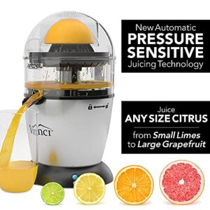 VINCI Hands Free Electric Citrus Juicer, Black/Stainless Steel