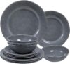 ZAROCRUS Vintage Melamine Dinnerware, 12 Pcs Set