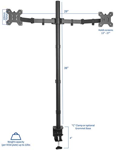VIVO Dual Monitor Stand, Extra Tall, STAND-V012 - Image 3