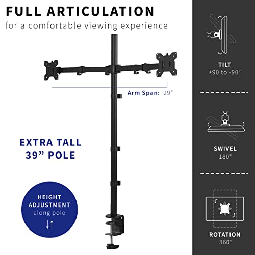 VIVO Dual Monitor Stand, Extra Tall, STAND-V012 - Image 5