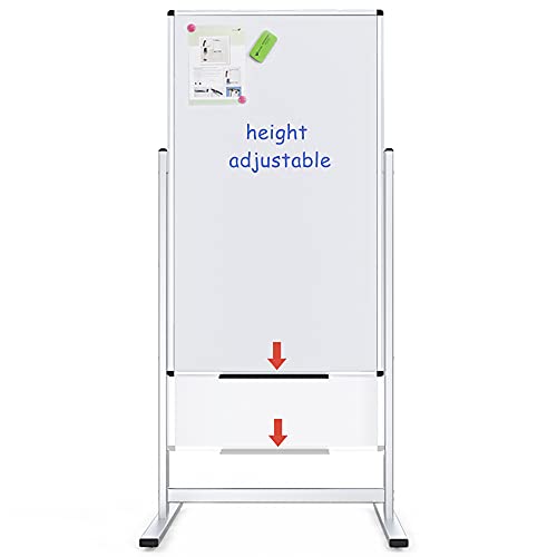 VIZ-PRO Double-Sided Magnetic Stand Whiteboard, 48x24 - Image 2
