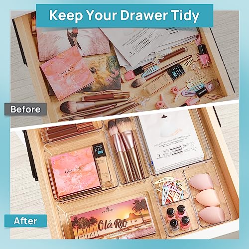 Vtopmart Clear Plastic Drawer Organizers Set - Image 3