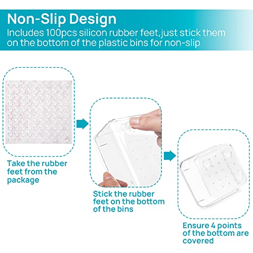 Vtopmart Clear Plastic Drawer Organizers Set - Image 4