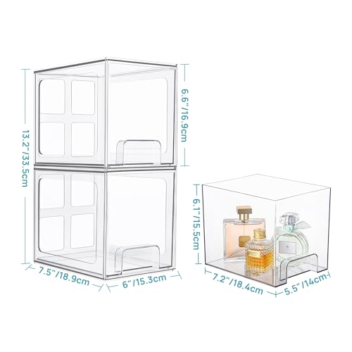 Vtopmart Stackable Acrylic Bathroom Storage Drawers - Image 3