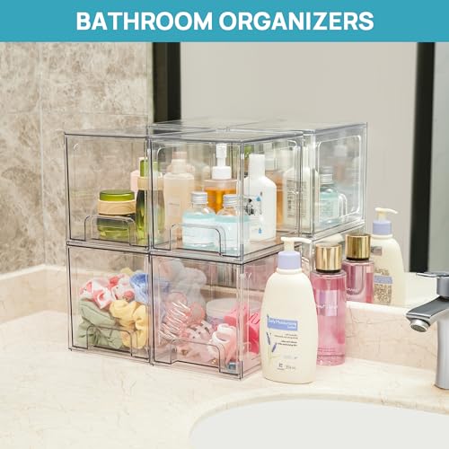 Vtopmart Stackable Acrylic Bathroom Storage Drawers - Image 2