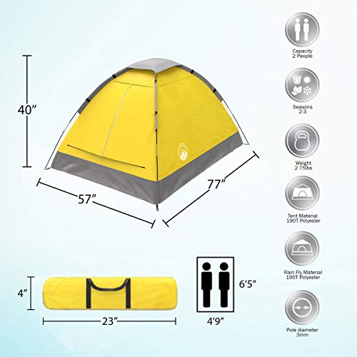 Wakeman 2 Person Camping Tent With Rain Fly - Image 2