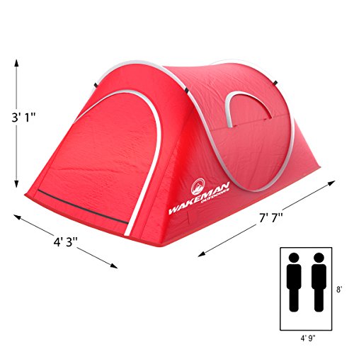 Wakeman 2 Person Pop Up Tent With Carry Bag - Image 2
