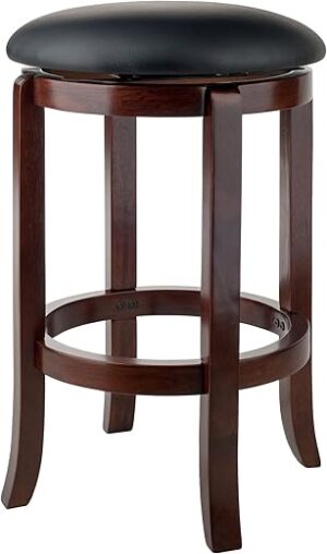 Winsome Walcott Swivel Bar Stool, 24″, Walnut