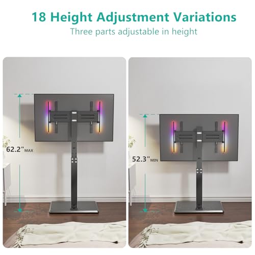 WALI Floor TV Stand With LED Lights - Image 4