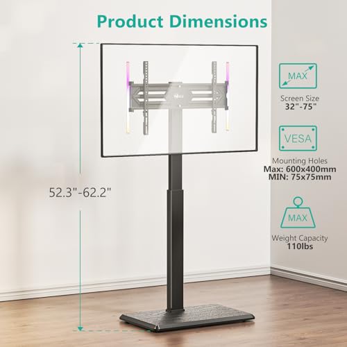 WALI Floor TV Stand With LED Lights - Image 5