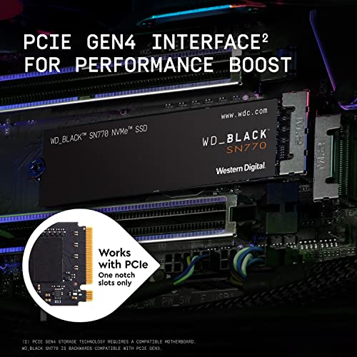 Western Digital 1TB SN770 NVMe Gaming SSD - WDS100T3X0E - Image 3