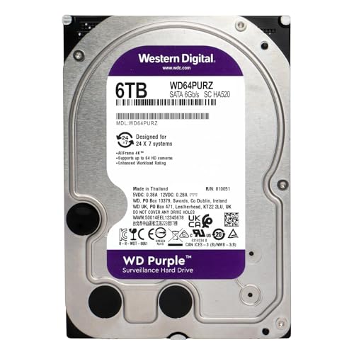 Western Digital 6TB Purple Surveillance Internal HDD WD64PURZ - Image 2