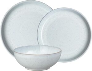 Denby White Speckle 12-Piece Ceramic Dinner Set
