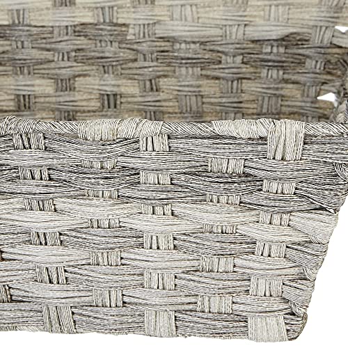 Whitmor Split Rattique Shelf Tote - Gray - Image 2