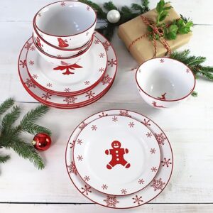 Euro Ceramica Winterfest 12 Piece Dinnerware Set