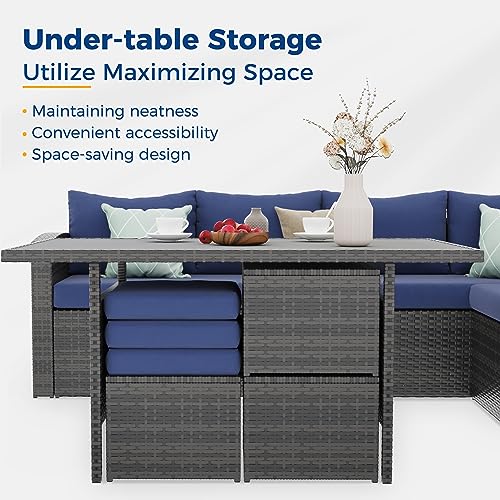 Wisteria Lane Outdoor Patio Furniture Set, 7 Piece - Image 3