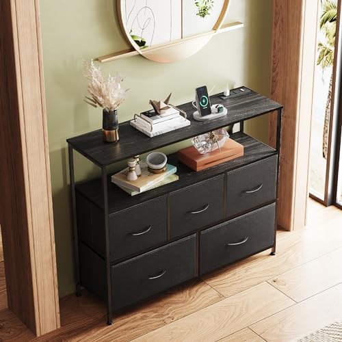 WLIVE Fabric Dresser TV Stand With Storage - Image 4
