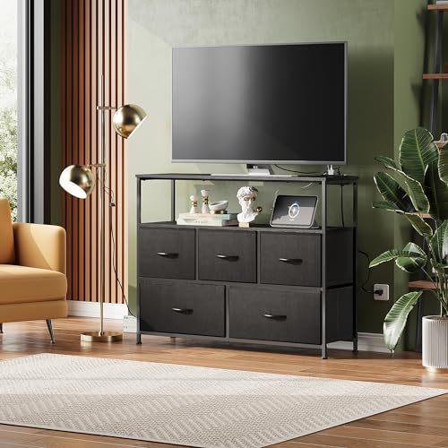 WLIVE Fabric Dresser TV Stand With Storage - Image 2