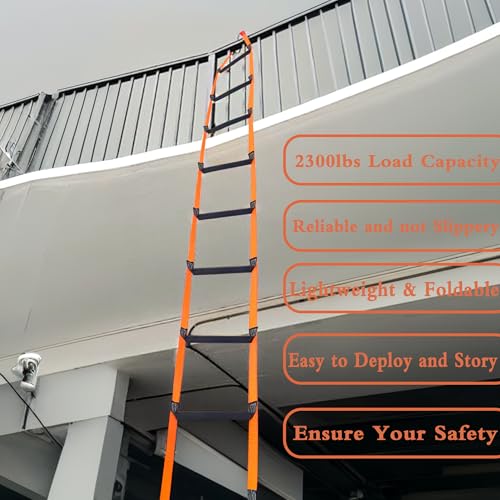 XXFBJNMD 16 Feet Emergency Fire Escape Ladder - Image 2