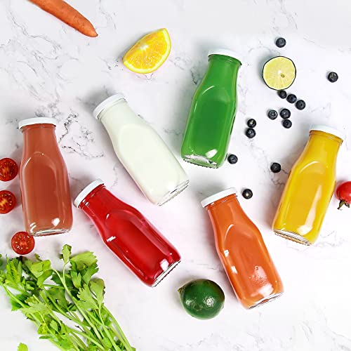YEBODA 11oz Glass Milk Bottles With Lids - Image 2