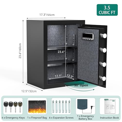YITAHOME 3.5 Cubic Feet Fireproof Safe Box - Image 2