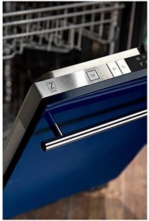 ZLINE 24 In. Blue Gloss Dishwasher With Stainless Steel Tub
