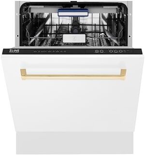 ZLINE Autograph 24″ Dishwasher, White Matte, DWVZ-WM-24-G