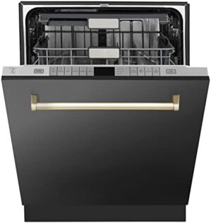 ZLINE Autograph Edition 24″ Tall Tub Dishwasher (DWMTZ-BS-24-G)