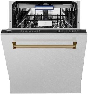ZLINE Autograph Edition 24″ Tall Tub Dishwasher DWVZ-SN-24-CB