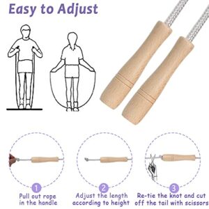 ACEONE Adjustable Cotton Jump Rope, 8.5ft