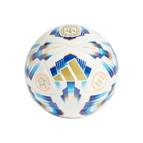 adidas Argentina Mini Soccer Ball, White/Blue - Image 3