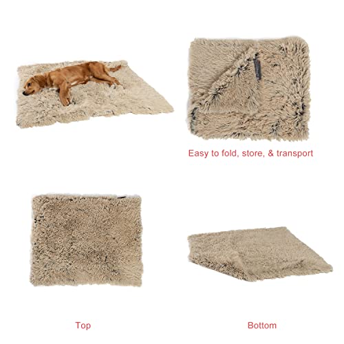 Best Friends by Sheri Calming Shag Dog Blanket, Taupe - Image 3