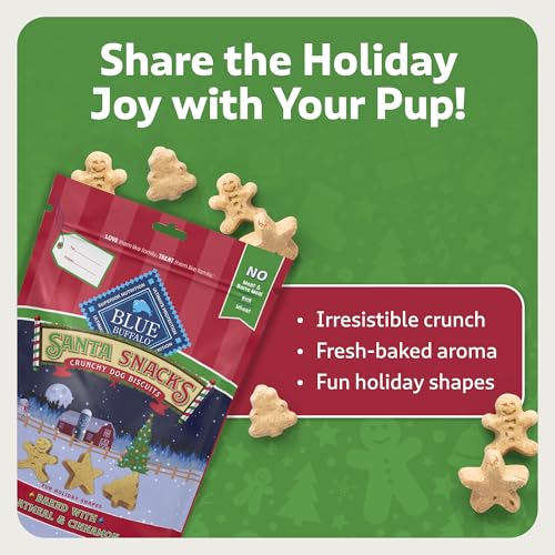 Blue Buffalo Santa Snacks Crunchy Dog Treats, 11-oz - Image 4